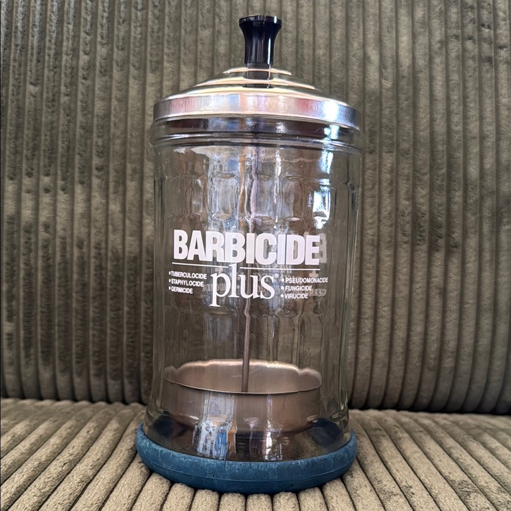 Vintage Barbicide Disinfectant Jar
